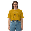 Walk With A Purpose Haiku With Dragonfly on Women's Loose Drop Shoulder Crop Top