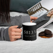 5813 Ventures Logo In Pearl on Matte Black Magic Mug