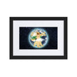 Vitruvian Earth on Matte Paper Poster With Mat - Framed