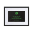 Binary Instructions To Keep Moving The World Forward With Venusian Earth In Green on Matte Paper Poster With Mat - Framed