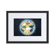 Vitruvian Earth on Matte Paper Poster With Mat - Framed