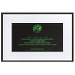 Binary Instructions To Keep Moving The World Forward With Venusian Earth In Green on Matte Paper Poster With Mat - Framed