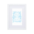 Word Clouds To Keep Moving The World Forward Through Blue Word Sky on Matte Paper Poster With Mat - Framed