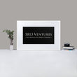 5813 Ventures Logo In Pearl on Matte Paper Poster With Mat - Framed