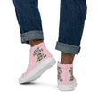 Baby Animals Keep Moving The World Forward In Pink on Men's High Top Canvas Shoes