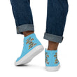 Baby Animals Keep Moving The World Forward In Blue on Men's High Top Canvas Shoes