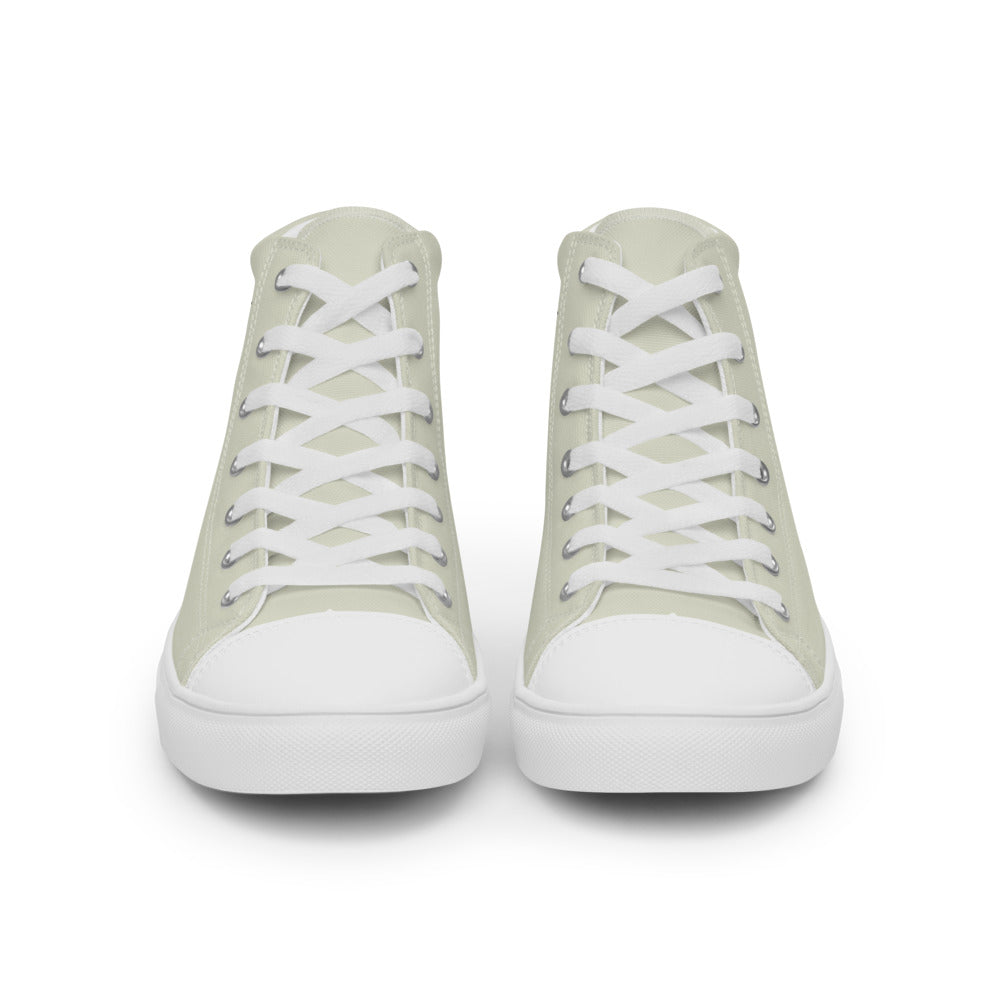 Future Is Bright Haiku With Mountain Sun on Men's High Top Canvas Shoes