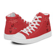 Walk With A Purpose Haiku With Dragonfly on Men's High Top Canvas Shoes