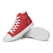 Walk With A Purpose Haiku With Dragonfly on Men's High Top Canvas Shoes