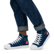 Believe To Win Haiku With Sun Tree on Men's High Top Canvas Shoes