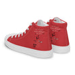 Walk With A Purpose Haiku With Dragonfly on Men's High Top Canvas Shoes