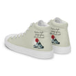 Future Is Bright Haiku With Mountain Sun on Men's High Top Canvas Shoes