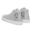 Courage To Begin Haiku With Fish on Men's High Top Canvas Shoes