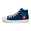 Believe To Win Haiku With Sun Tree on Men's High Top Canvas Shoes