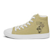 Matsuo Basho Haiku With Bonsai on Men's High Top Canvas Shoes