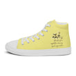 Sage Wisdom Haiku With Sparrow on Men's High Top Canvas Shoes