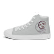 Courage To Begin Haiku With Fish on Men's High Top Canvas Shoes