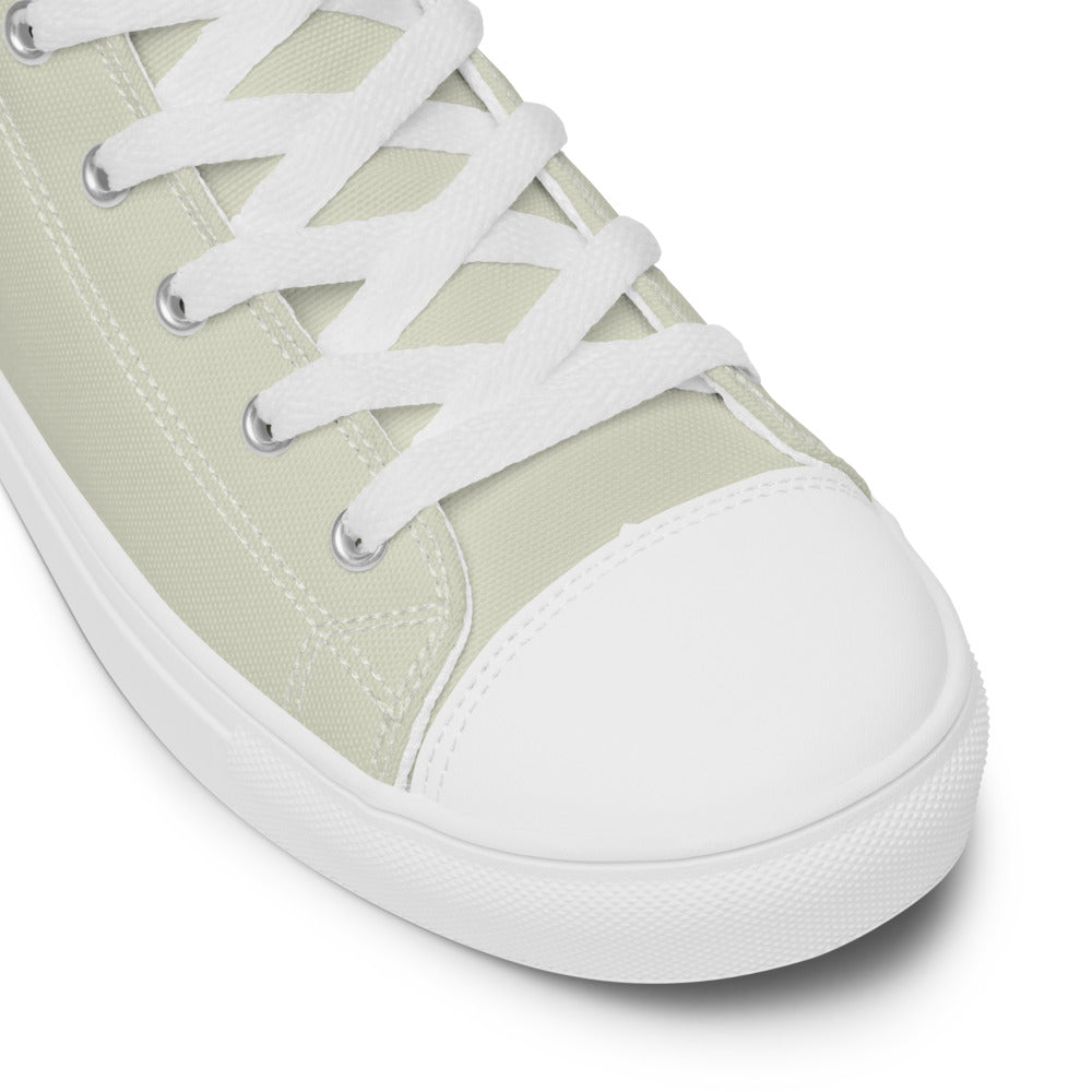 Future Is Bright Haiku With Mountain Sun on Men's High Top Canvas Shoes