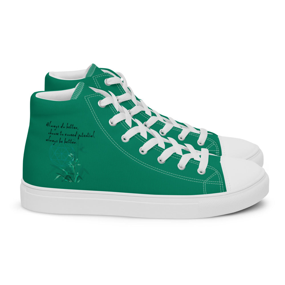 Always Better Haiku With Lilies on Men's High Top Canvas Shoes