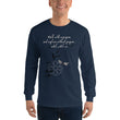 Walk With A Purpose Haiku With Dragonfly on Men's Long Sleeve Shirt