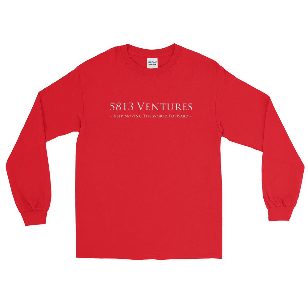 5813 Ventures Logo In Pearl on Men's Long Sleeve Shirt