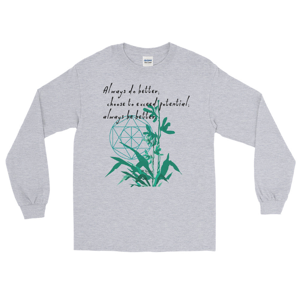 Always Better Haiku With Lilies on Men's Long Sleeve Shirt