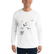 Walk With A Purpose Haiku With Dragonfly on Men's Long Sleeve Shirt