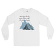 Dream Bigger Haiku With Mountains on Men's Long Sleeve Shirt