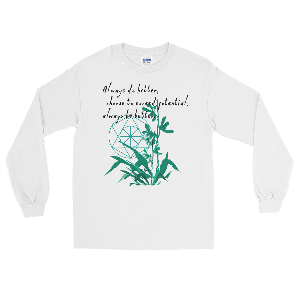 Always Better Haiku With Lilies on Men's Long Sleeve Shirt