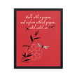 Walk With A Purpose Haiku With Dragonfly on Enhanced Matte Paper Poster - Framed