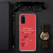 Walk With A Purpose Haiku With Dragonfly on Samsung Phone Case