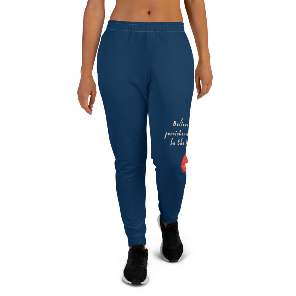 Believe To Win Haiku With Sun Tree on Women's Joggers