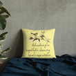 Sage Wisdom Haiku With Sparrow on Premium Pillow