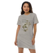 Matsuo Basho Haiku With Bonsai on Women's Organic Cotton T-Shirt Dress