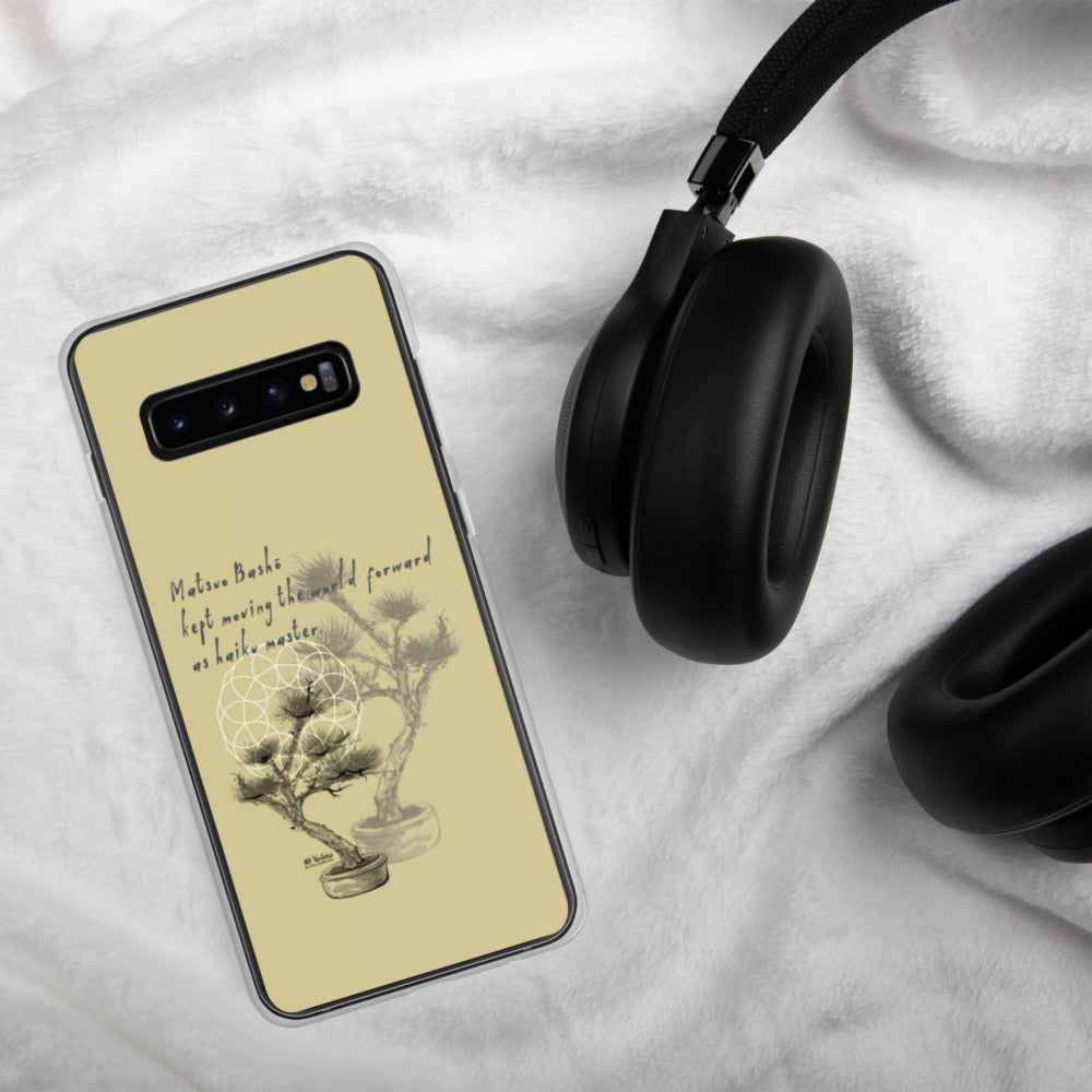 Matsuo Basho Haiku With Bonsai on Samsung Phone Case