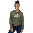 Sage Wisdom Haiku With Sparrow on Women's Crop Hoodie