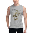 Matsuo Basho Haiku With Bonsai on Men's Muscle Shirt