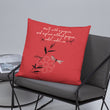 Walk With A Purpose Haiku With Dragonfly on Basic Pillow