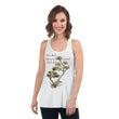 Matsuo Basho Haiku With Bonsai on Women's Flowy Racerback Tank Top