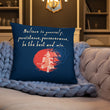 Believe To Win Haiku With Sun Tree on Basic Pillow