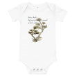 Matsuo Basho Haiku With Bonsai on Baby Short Sleeve Onesie