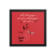 Walk With A Purpose Haiku With Dragonfly on Premium Luster Photo Paper Poster - Framed