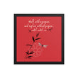 Walk With A Purpose Haiku With Dragonfly on Premium Luster Photo Paper Poster - Framed