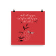 Walk With A Purpose Haiku With Dragonfly on Enhanced Matte Paper Poster