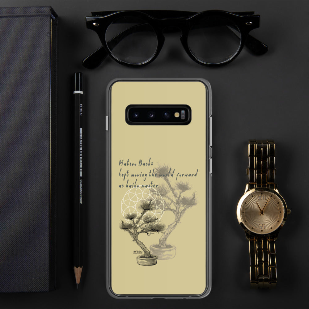 Matsuo Basho Haiku With Bonsai on Samsung Phone Case