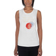 Believe To Win Haiku With Sun Tree on Women's Muscle Tank Top