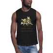 Sage Wisdom Haiku With Sparrow on Men's Muscle Shirt