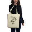 Matsuo Basho Haiku With Bonsai on Eco Tote Bag