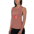 Believe To Win Haiku With Sun Tree on Women's Muscle Tank Top