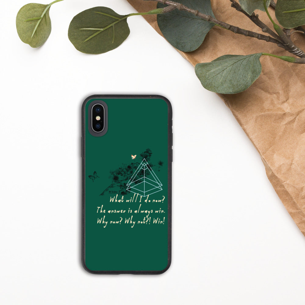 Always Win Now Haiku With Butterfly on Biodegradable iPhone Case